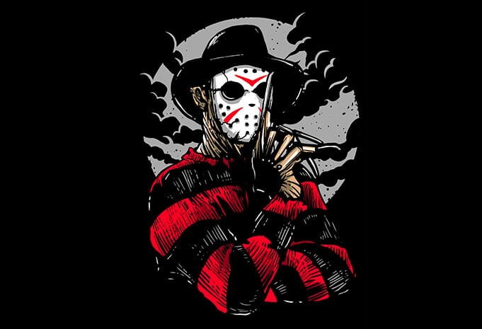 Freddy VS Jason T shirt Design buy t shirt design Freddy VS Jason t shirt shirts - Freddy VS Jason T shirt Design buy t shirt design