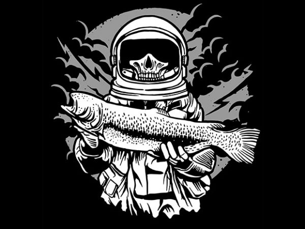 Astronaut Fishing tshirt design buy t shirt design Astronaut Fishing tshirt design buy t shirt design