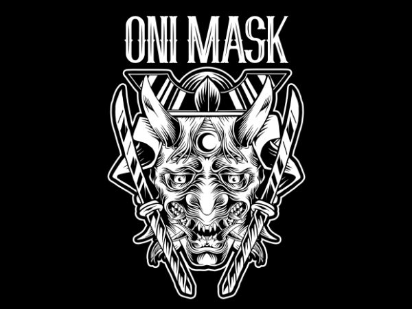Oni Mask T-Shirt Design buy t shirt design Oni Mask T-Shirt Design buy t shirt design