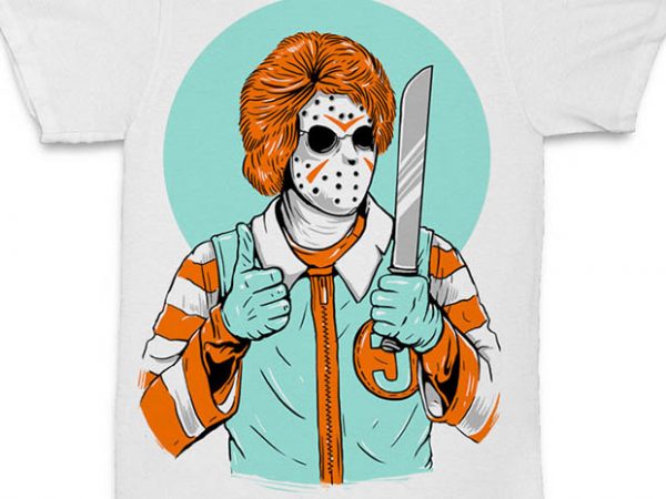 Clown Killer concept t shirt vector file Clown Killer concept t shirt vector file