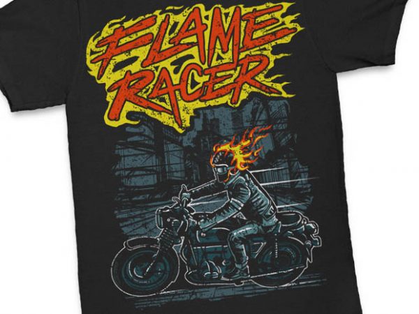 Flame Racer t shirt design buy t shirt design Flame Racer t shirt design buy t shirt design