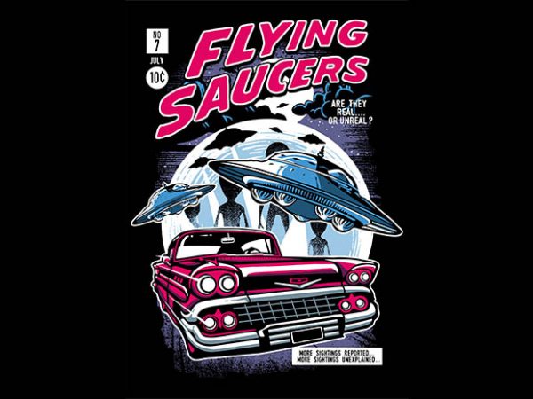 Flying Saucers tshirt design buy t shirt design Flying Saucers tshirt design buy t shirt design