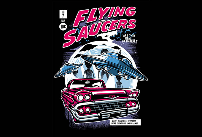 Flying Saucers tshirt design buy t shirt design Flying Saucers tshirt design - Flying Saucers tshirt design buy t shirt design