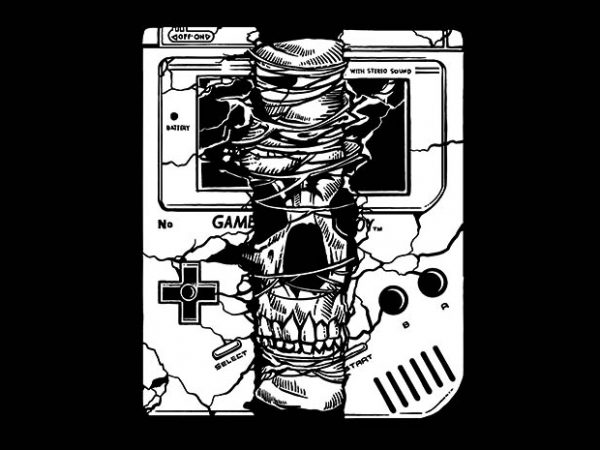 Gameboy Skull t shirt design Gameboy Skull t shirt design
