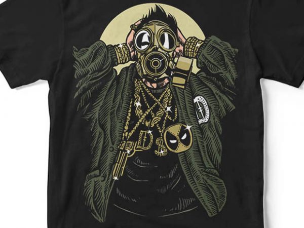 Gasmask Gangsta tshirt design buy t shirt design Gasmask Gangsta tshirt design buy t shirt design