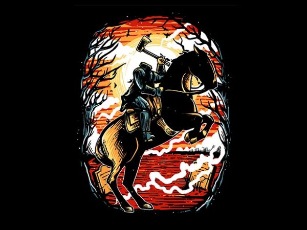 Headless Horseman tshirt design buy t shirt design Headless Horseman tshirt design buy t shirt design
