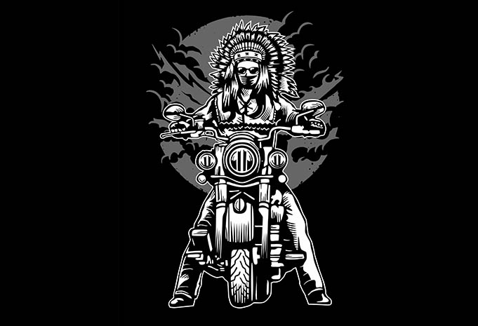  Indian Chief Motorcycle tshirt design