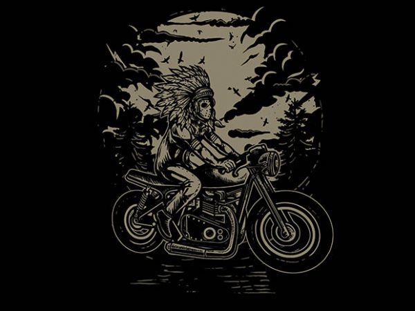 Indian Chief Rider tshirt design Indian Chief Rider tshirt design