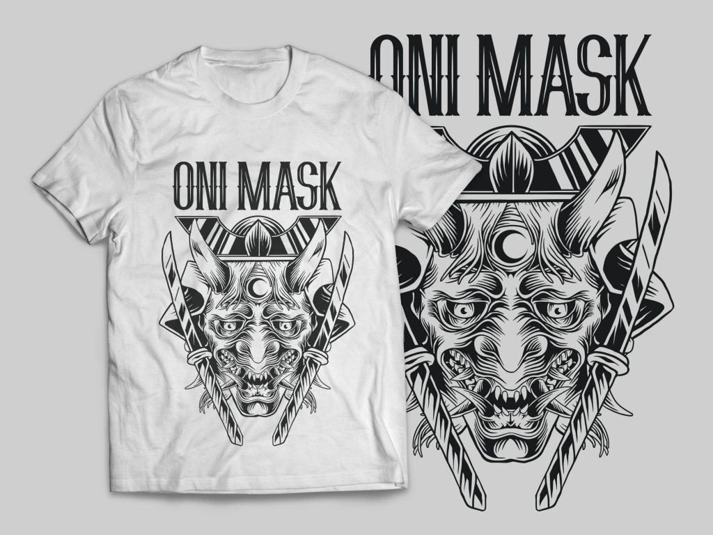 Oni Mask T-Shirt Design buy t shirt design Oni Mask T-Shirt Design buy t shirt design
