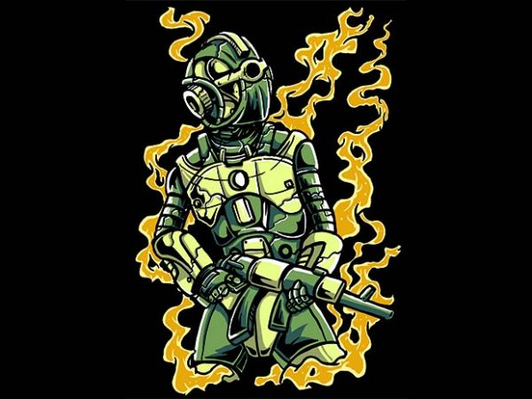 Robot Soldier t shirt design buy t shirt design Robot Soldier t shirt design buy t shirt design
