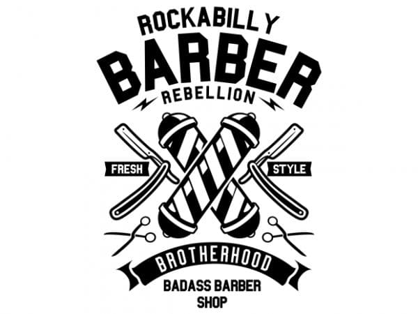Rockabilly Barber buy t shirt design Rockabilly Barber buy t shirt design