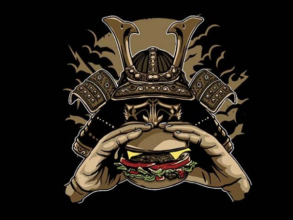 Samurai Burger t shirt design buy t shirt design Samurai Burger t shirt design buy t shirt design