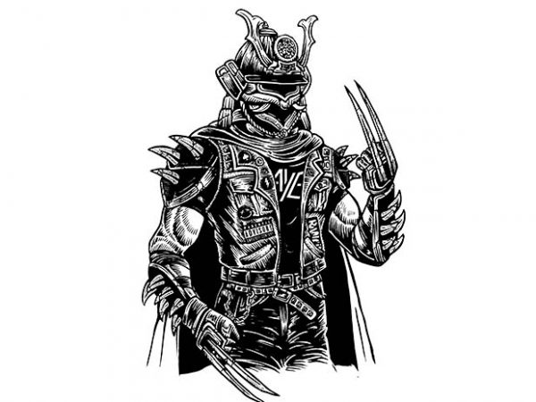 Samurai Punk t shirt design buy t shirt design Samurai Punk t shirt design buy t shirt design