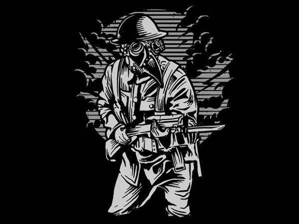 Steampunk Style Soldier t shirt design buy t shirt design Steampunk Style Soldier t shirt design buy t shirt design