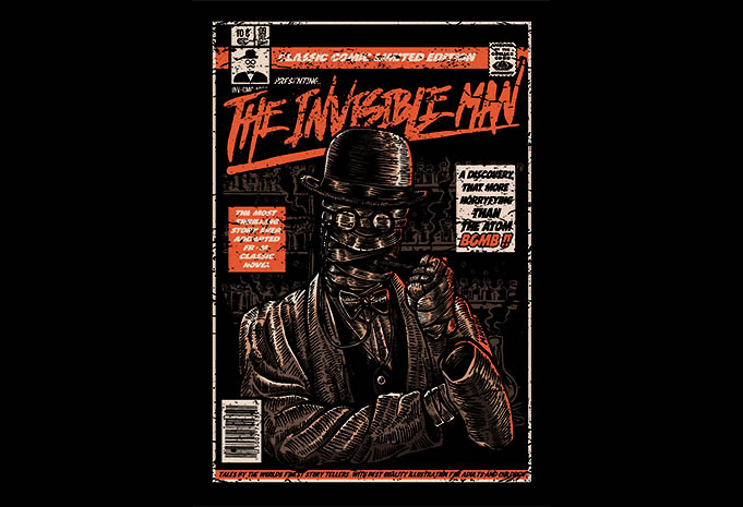 The Invisible Man t shirt design buy t shirt design The Invisible Man tshirt design - The Invisible Man t shirt design buy t shirt design