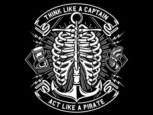 Think Like A Captain buy t shirt design Think Like A Captain buy t shirt design
