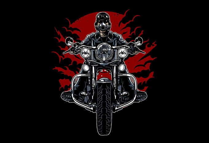 Download Wild Biker t shirt design