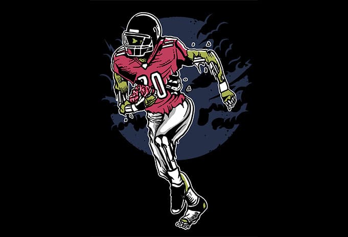 Zombie Football t shirt design buy t shirt design Zombie Football tshirt design - Zombie Football t shirt design buy t shirt design