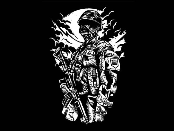 Zombie Soldier t shirt design buy t shirt design Zombie Soldier t shirt design buy t shirt design