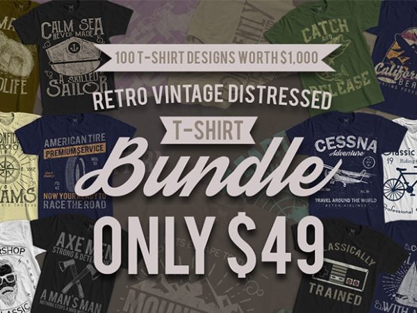 100 Retro Vintage T-Shirt Designs buy t shirt design 100 Retro Vintage T-Shirt Designs buy t shirt design