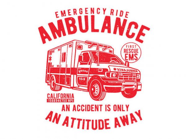 Ambulance vector t shirt design buy t shirt design Ambulance vector t shirt design buy t shirt design