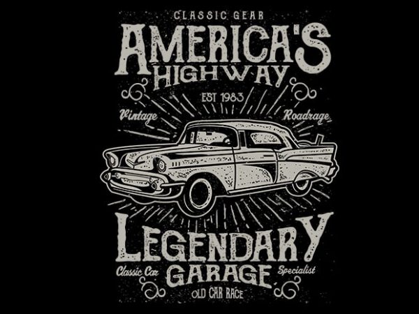 Americas Highway vector t shirt design buy t shirt design Americas Highway vector t shirt design buy t shirt design
