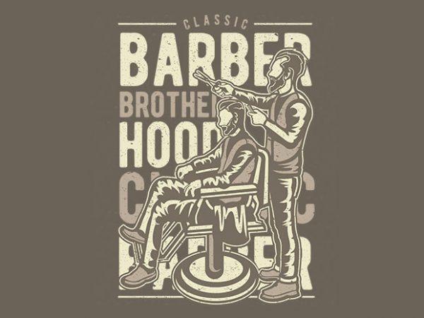 Barber Brotherhood vector design buy t shirt design Barber Brotherhood vector design buy t shirt design