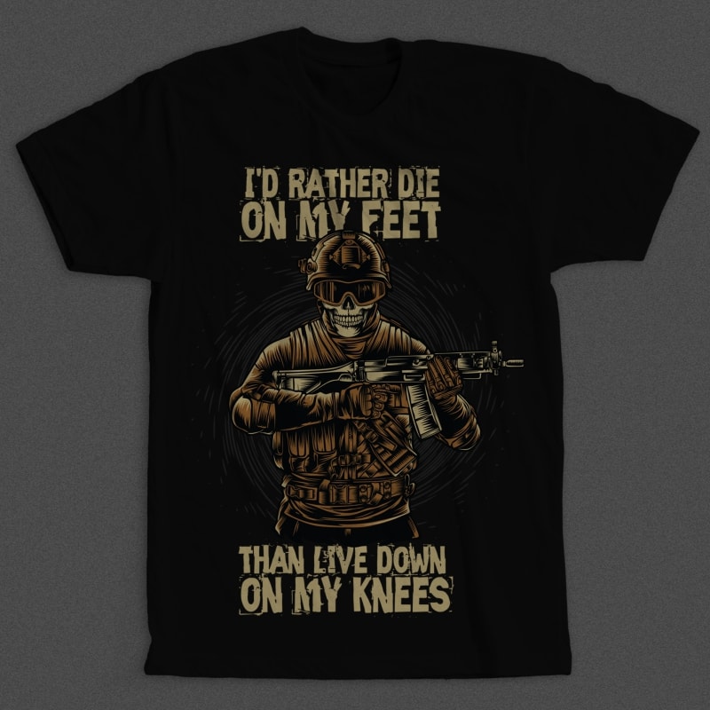 Download Military Skull t shirt designs for sale