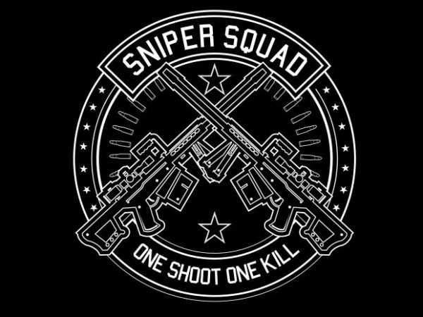Sniper Squad t shirt template vector Sniper Squad t shirt template vector