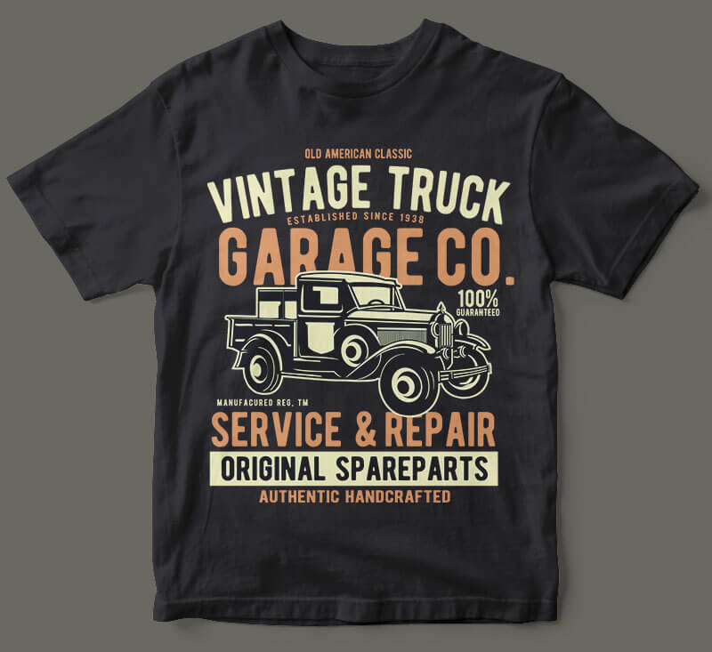 Vintage Truck vector t shirt design