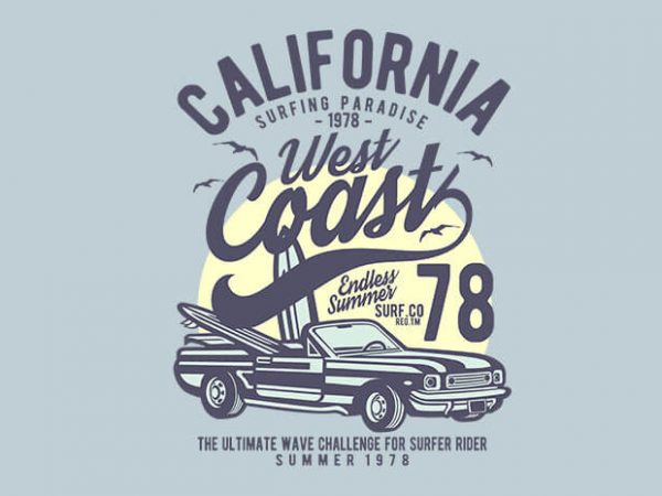 California West Coast t shirt design buy t shirt design California West Coast t shirt design buy t shirt design