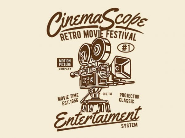 Cinema Scope t shirt design Cinema Scope t shirt design
