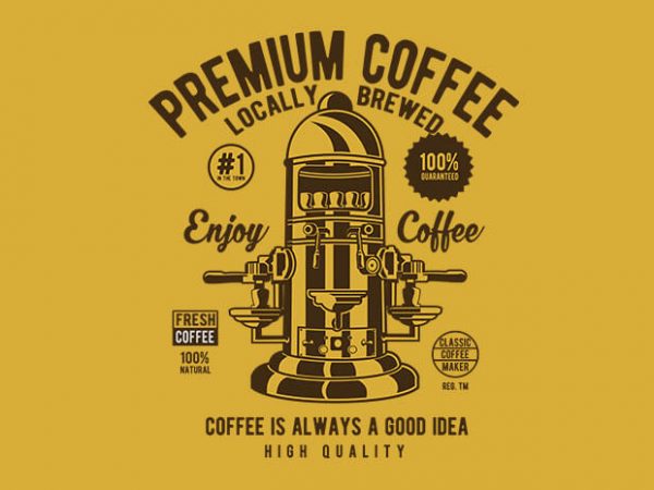 Classic Coffee Maker t shirt vector file Classic Coffee Maker t shirt vector file