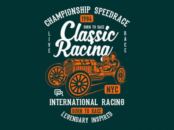 Classic Racing t shirt design buy t shirt design Classic Racing t shirt design buy t shirt design