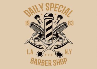 Daily Special Barber Shop t shirt design buy t shirt design Daily Special Barber Shop t shirt design buy t shirt design