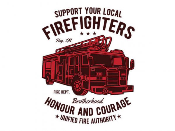 Fire Fighters Truck t shirt design Fire Fighters Truck t shirt design