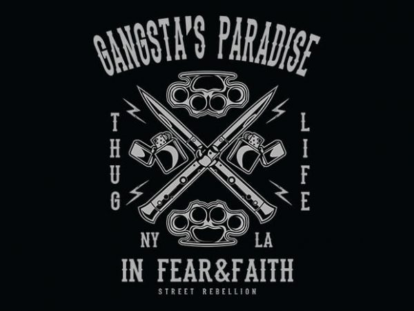 Gangsta’s Paradise t shirt design Gangsta’s Paradise t shirt design