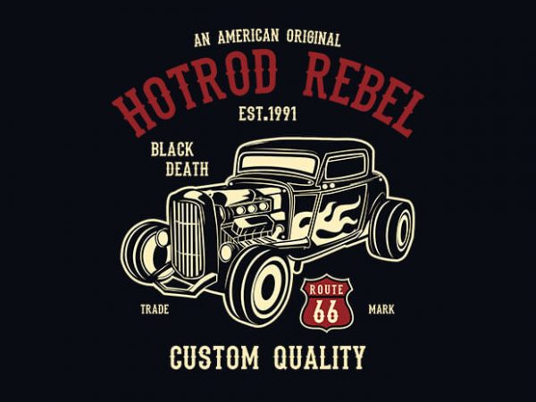 Hot Rod Rebel t shirt design buy t shirt design Hot Rod Rebel t shirt design buy t shirt design