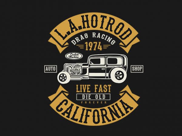 LA Hotrod t shirt design buy t shirt design LA Hotrod t shirt design buy t shirt design
