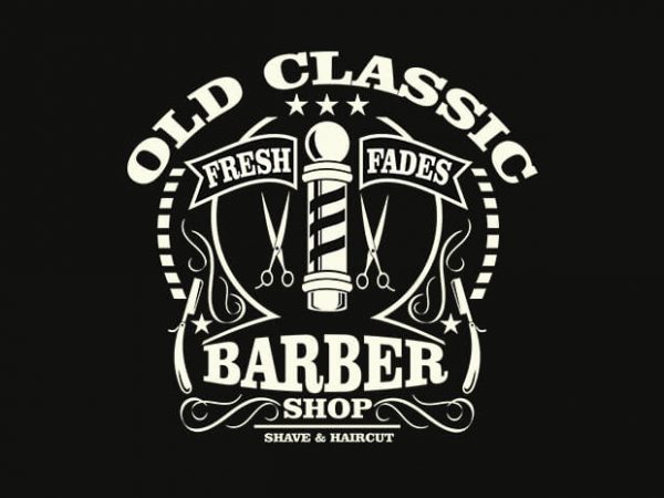 Old Classic Barber t shirt design Old Classic Barber t shirt design