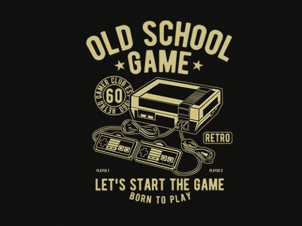 Old School Game t shirt design buy t shirt design Old School Game t shirt design buy t shirt design