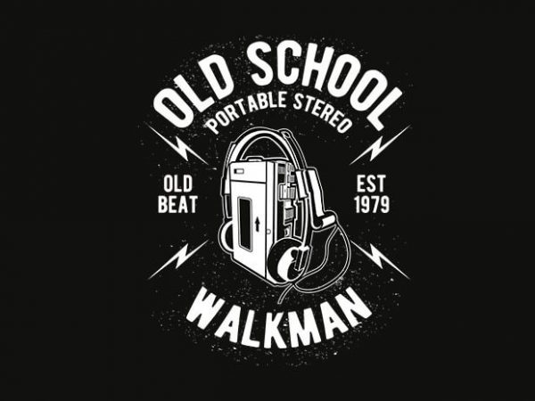 Old School Walkman t shirt design Old School Walkman t shirt design
