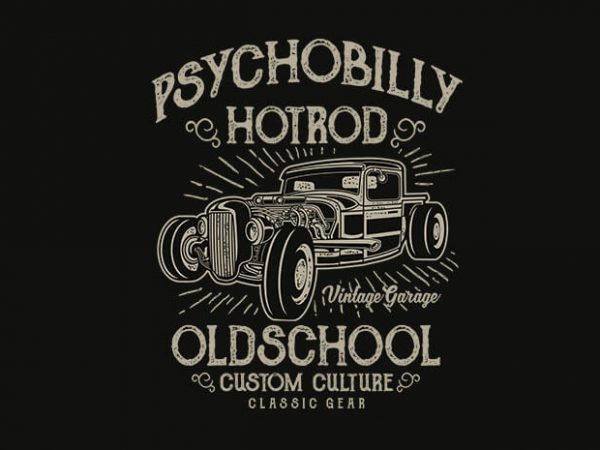 Psychobilly Hotrod t shirt design buy t shirt design Psychobilly Hotrod t shirt design buy t shirt design