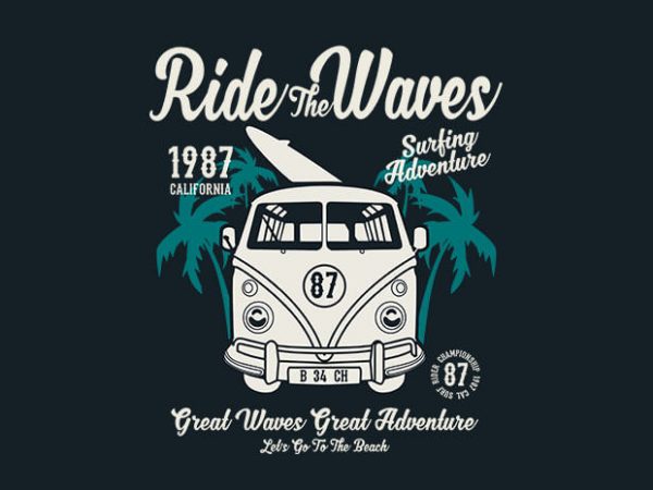 Ride The Waves tshirt design buy t shirt design Ride The Waves tshirt design buy t shirt design