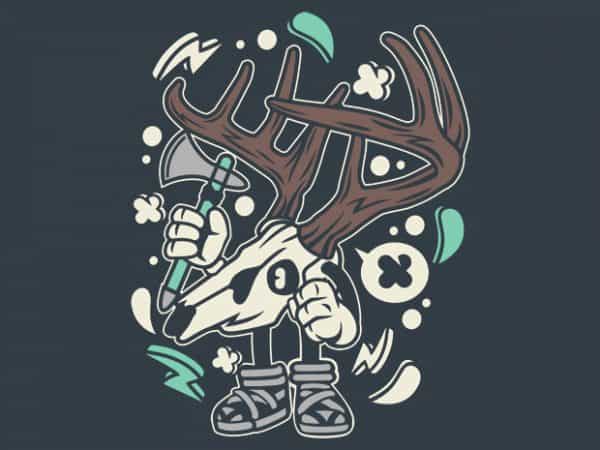 Deer Skull t shirt vector illustration Deer Skull t shirt vector illustration