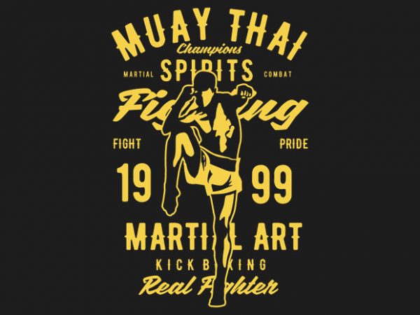 Muay Thai Tshirt design buy t shirt design Muay Thai Tshirt design buy t shirt design