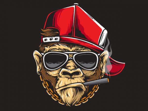 Cooling Ape t shirt vector file Cooling Ape t shirt vector file