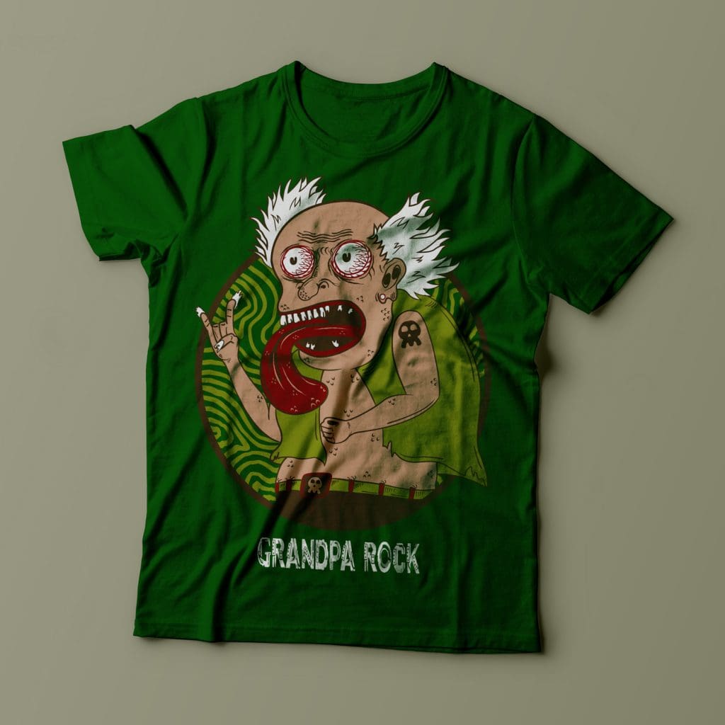 Granpa Punk Tshirt Design buy t shirt design Granpa Punk Tshirt Design buy t shirt design