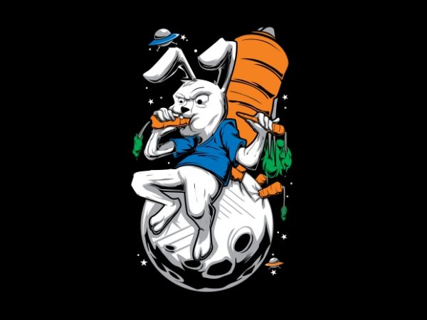 Moon Rabbit T-Shirt Design buy t shirt design Moon Rabbit T-Shirt Design buy t shirt design