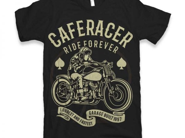 Caferacer Rider Forever t-shirt design buy t shirt design Caferacer Rider Forever t-shirt design buy t shirt design